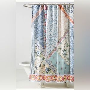 Anthropologie Aurelie Organic Cotton Shower Curtain